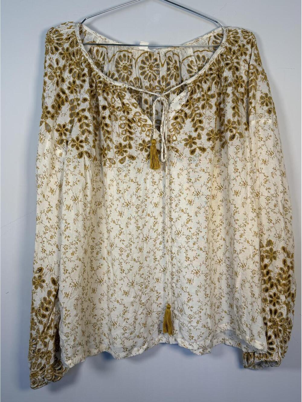 Lovestitch boho blouse with floral detailing size Medium - Picture 2 of 6